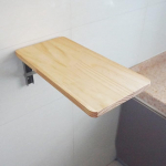 Wandmontierter, klappbarer K&uuml;chentisch, kompakt, platzsparend, f&uuml;r ESS- und Bararbeitsplatz, wei&szlig;es Holz, 80 &times; 40 cm
