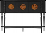 Eingangstisch, Schmaler Konsolentisch im Landhausstil mit 3 Schubladen und Ablage, Massivholz, 47" Eingangstisch for den Flur Konsolentisch