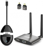 Traadita HDMI 4K saatja ja vastuv&otilde;tja, AIMIBO traadita USB-C laiendaja 5G koos HDMI/VGA-ga, Netflx videote striimimine s&uuml;learvutist, arvutist, mobiiltelefonist, kaamerast telerisse, monitorile v&otilde;i projektorile - kuni 50 m kaugusele