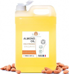 Organic Almond Oil, Pure, Cold Pressed, Natural, Cosmetic Massage Oil, Hair and Beard Oil, Body Oil, Anti-Wrinkle Face Oil, Stretch Marks, Nails, Almond Oil Baby, Scalp Oil - 5000 ml