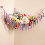 jontell Storage Net Macrame Stuffed Toy Hammock for Children's Room Hanging Toy Organiser for Plush Toys and Teddy Bears Net