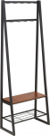 Amazon Basics Coat Rack with 9 Hooks Shoe Bench and 2 Tier Storage Black 65cm x 33cm x 170.1cm