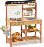 ROBUD Puidust mudak&ouml;&ouml;k - &otilde;ues m&auml;nguk&ouml;&ouml;k koos tarvikute ja maalimislauaga - rollim&auml;nguasju lastele alates 3. eluaastast