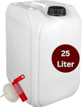 Brestol&reg; 25 l veekanister v&auml;ljavooluhanaga (DIN 61), BPA-vaba ja toiduainetele ohutu, t&uuml;hi plastkanister joogivee, kemikaalide, diisli ja &otilde;li jaoks, happekindel, l&otilde;hnatu, loetav skaala.
