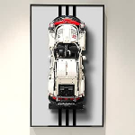 Display Wall Plate for Lego Technic Porsche 911 RSR 42096 Racing Car Wall Trailer, &uuml;hildub Lego Porschega, kingitusidee Lego autode seinaehitajatele, suurus: 75 x 45 cm.