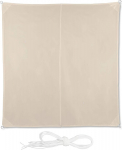 Relaxdays Square Sun Sail, Water-Repellent, UV Protection, with Tension Ropes, Patio, Balcony Sail, W x D 3 x 3 m, Beige