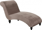 klkjk Velvet Chaise Lounge Slipcovers, Recliner Chair Cover, Relaxing Lounger Deluxe Chair Covers, Slipcover Stretch Non-Slip (Color : Taupe)