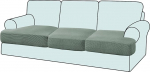 GAMUKAI Pack of 3 Stretch T Cushion Sofa Protective Covers Single Sofa Cushion Covers for 3 Cushions Couch Seat Cushion Cover (3, Pool)