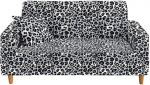 Hixingo Elastne diivanikate 1/2/3/4 istekoha Leopard Print 3D diivanikate Libisematu diivanikate k&auml;etugede jaoks Universaalne diivanikate lemmikloomadele ja lapsele (Hall, 3-kohaline)