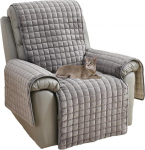 NUODWELL Diivanik&auml;eseinade katted, tugitooli kaitse, tugitooli padi, mittelibisev, superpehme, pestav, tugitooli kate, m&ouml;&ouml;bli kaitse lastele ja lemmikloomadele (Hall, 116 x 190 cm)