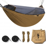 TASUTA SOLDIER Camping Matkamine Outdoor Survivor Kaasaskantav mosquitoe Hammock kulumiskindel suur telk (pruun, suur suurus)