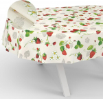 &Otilde;lilina laudlina, pestav, &otilde;lilina, aialina, v&auml;ljas, sees, ovaalne, 200 x 140 cm, l&otilde;igatud servaga, maasikad