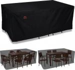 Turtle Life aiam&ouml;&ouml;bli kate lauale ja toolidele, reguleeritav, ristk&uuml;likukujuline, veekindel, tuulekindel, kaitsekate aiam&ouml;&ouml;blile ventilatsioonil&otilde;ikudega, must, 230/260 x 165 x 85 cm.