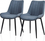 TUKAILAi S&ouml;&ouml;gitoa toolid komplekt 2 kunstnahast polsterdatud istmega K&ouml;&ouml;k Counter toolid Lounge vaba aja veetmise elutoa nurgas toolid Vastuv&otilde;tu toolid seljatoega s&ouml;&ouml;gitoa m&ouml;&ouml;bel Hall sinine