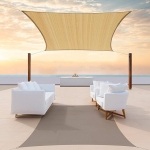 Colourtree Sun Shade Sail ristk&uuml;likukujuline vett l&auml;bilaskev ja UV-blokk UPF 50 Heavy Duty Carport Patio Outdoor 3x40cm Sand Beige