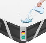 Komfortec Waterproof Mattress Protector 200 x 200 cm, Breathable, Crinkle Free, Oeko-Tex Certified, Mattress Incontinence Pad, Comfortable Fit, White