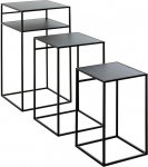 K&otilde;rvallaudade komplekt - Must - Metall - Terastoru - Lakitud - 3 tk.