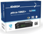 Edision Picco T265+ maapealse DVB-T2 ja kaabli DVB-C vastuv&otilde;tja, H265 HEVC, FTA Full HD PVR, USB, HDMI, SCART, S/PDIF, IR, USB WiFi tugi, universaalne 2-in-1 kaugjuhtimispult, must