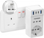 TOPREK Ameerika pistikupesa adapter koos 4 USB USA adapteriga 1 IT pistikupesa ja 1 Schuko Ameerika pistikupesa Itaalia adapter Inglismaa UK Iirimaa jne G-t&uuml;&uuml;pi pistikuga