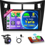 8 Core 6G + 128G traadita Carplay Android 13 Autoradio 2 DIN Toyota Yaris 2005-2011 9-tolline autoraadio Android auto navigatsiooniga GPS WiFi peeglilink Bluetooth FM / RDS / 32 EQ roolijuhtimine