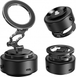 TELESIN magnetiline mobiiltelefoni hoidja, auto, elektriline vaakum magnetiline mobiiltelefoni hoidja, paindlik 3-teljeline, 105N 360&deg; reguleeritav mobiiltelefoni iminapad hoidja iPhone'ile ja Androidile, autosse/j&otilde;usaalisse/peeglisse