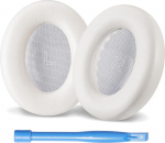 AHG QuietComfort Ultra k&otilde;rvapadjad asenduspadjad, mis &uuml;hilduvad Bose Quietcomfort Ultra (QC Ultra) k&otilde;rvaklappidega koos m&uuml;rasummutusega (suitsuvalge), Premium PU nahk, tippmugavus / vastupidavus