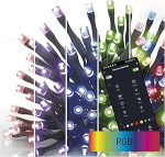 EMOS GoSmart v&auml;rvilised LED-tuled 12 m siseruumides/v&auml;ljakul, 120 LED RGB/64 valgusmoodust, 5 m juhe + adapter koos taimeriga, WiFi &uuml;henduvus, &uuml;hildub Tuya GoSmart rakendusega, h&auml;&auml;lassistendiga