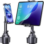 Tassihoidja telefoni tahvelarvuti kinnitus autole, veoautole, 360&deg; p&ouml;&ouml;rlev aluse hoidja ja reguleeritav k&auml;si, &uuml;hildub 4-10-tollise iPad Samsung Tab iPhone mobiiltelefonidega Kindle Fire HD