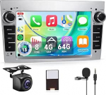 8 Core 4+64G Hodozzy Carplay autoraadio Opel Astra Meriva Zafira jaoks koos Navi/WiFi, 7-tolline Opel autoraadio Bluetooth Android Car/Mirror Link/DSP/FM/RDS/SWC/WiFi + tagurduskaamera, h&otilde;bedane, h&otilde;bedane