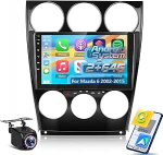 Autoradio Mazda 6 2002-2015, [2G+64G] Android 9-tolline puutetundlik autoraadio traadita Carplay ja Android Car/Bluetooth/WiFi/Bluetooth/EQ/FM RDS raadioga.