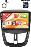8 s&uuml;damikud 6+128G traadita Carplay Android autoraadio Peugeot 207 2006-2015 9-tolline puuteekraaniga raadio koos Android auto peeglilinkiga Bluetooth FM/RDS/EQ/DSP WiFi GPS navigatsioon tagurduskaameraga