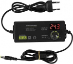 DEWIN Reguleeritav adapter, toiteallikas reguleeritav 3-36 V laias vahemikus, reguleeritav toiteallikas, h&auml;irevaba, 60 W, 1,7 A AC DC adapter
