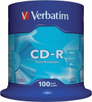 Verbatim 43411 700MB 52x Extra Protection CD-R CD-R 700MB - 100-poolne pakend spindel