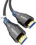 Cratree HDMI kaabel 5 meetrit pikk - 8K Ultra High Speed HDMI kaabel, 48Gbps HDMI punutud kaabel, 8K 60Hz, 4K 120Hz, eARC, HDCP 2.2 & 2.3 - &uuml;hildub HD TV / PS5 / Xbox Rohkem