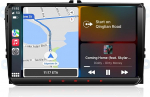 NUOTIAN 9-tolline autoraadio Android 13 VW Golf 5 6, T5, Polo 6R, 8-tuumaline 4+64GB VW Caddy raadio, Passat, CarPlay, Android Car, Navi, Bluetooth, WiFi, USB, FM, SD, RCA, valikuline DAB, OBD, TPMS jaoks.