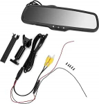 Duokon auto tahavaatepeegli monitor, 4,3-tolline ABS tagurdusmonitor, automaatne h&auml;mardamine, uus moodne disain, must, must, must