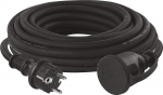 EMOS - IP44 pikenduskaabel 10m - 1 Schuko pistikupesa - veekindel, l&ouml;&ouml;gikindel, temperatuuri- ja &otilde;likindel - 230 V, 16 A, 3680 W - kummi isolatsioon - H07RN-F3G 2,5 mm2 - v&auml;litingimustes kasutamiseks - must