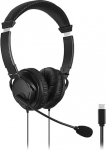 Kensington Hi-Fi USB-C k&otilde;rvaklapid mikrofoniga (K97457WW), mustad