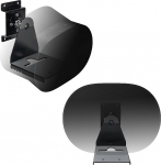 shinar Metal Wall Mount &uuml;hildub Sonos Era 300-ga, p&ouml;&ouml;ratav kuni 360&deg;, kallutatav -70&deg;/+70&deg; p&ouml;&ouml;ramine ilma reguleerimiskruvideta koos kaablijuhtimisega Max. 12 kg Must