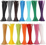 Pakett 700 v&auml;rvilist kaablisidet, 2,5 mm x 200 mm Zip Ties, 8 tolli pikkune nailon Zip Ties, iselukustuv kaabliside, vastupidav Tie Ties koju, kontorisse, aeda (4 tolli)