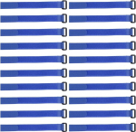 hankekaart 20 kaupa, 3/4 tolli x 18 tolli, korduvkasutatavad ohutusrihmad, Velcro rihmad, kaablisidemed (sinine)