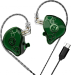 ND Venus In-Ear Monitor k&otilde;rvaklapid 10mm Double Magnetic Dynamic Driver IEM k&otilde;rvaklapid HiFi Wired Gaming k&otilde;rvaklapid 2 Pin eemaldatav kaabel (ilma mikrofonita, roheline)