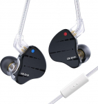 KINBOOFI KBEAR KS10 k&otilde;rvamonitorid k&otilde;rvaklapid, professionaalsed juhtmega k&otilde;rvaklapid, HiFi Kbear k&otilde;rvamonitoris, k&otilde;rvaklapid muusikakomplektid IEM k&otilde;rvaklapid eemaldatava 2-poldilise kaabliga (must, mikrofoniga)