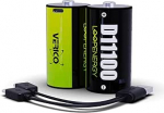 LoopEnergy suurus D, mono, CR20, 2 tk, 11100 mWh / 7400 mAh, kiirlaadimine USB-C &uuml;henduse kaudu umbes 2 tunniga, Li-Ioon aku, sisaldab 1 x laadimiskaabel t&uuml;&uuml;p A-2 x t&uuml;&uuml;p C.