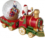 Villeroy & Boch Christmas Toy's Colourful Train Snow Globe, j&otilde;ulukaunistused, dekoratiivsed j&otilde;ulud, rong kui lumepall, lumepall, portselanist ja klaasist