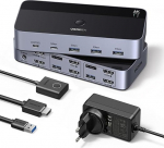 UGREEN HDMI KVM Switch 2 PC 2 monitori 4K60Hz klaviatuuri ja t&ouml;&ouml;laua kontrolleri vahetamine 4 USB 3.0 porti &Uuml;hildub Windows/Linux/MacOS jne.