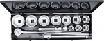 Kraftmann 15111 Socket Spanner Set Drive 25 mm (1 Inch) SW 36-80 mm 15 Pieces