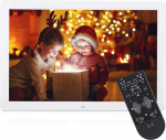 17" HD digitaalne pildiraam, mis toetab muusikat/videot/kalendrit/helikella sisekujunduseks, moek&auml;sit&ouml;&ouml;de jaoks (valge)