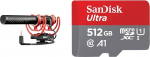R&Oslash;DE VideoMic NTG Premium USB/Camera Microphone & SanDisk Ultra Android microSDXC UHS-I Memory Card 512GB + Adapter