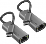 WALNEW USB C Ethernet adapter, USBC RJ45 LAN adapter, Gigabit Cat v&otilde;rgukaabel konverter C-t&uuml;&uuml;pi, Thunderbolt 3 Macile, MacBook Pro/Air, Samsung Galaxy Tab (Ethernet Port, 2 Pack USB-C).